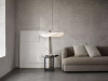 Lampa wisząca owalna materiałowa biała 90cm minimalistyczna klasyczna uniwersalna TENSE 21210 New Works